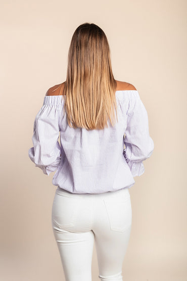 Camicetta con maniche a 3/4, viola