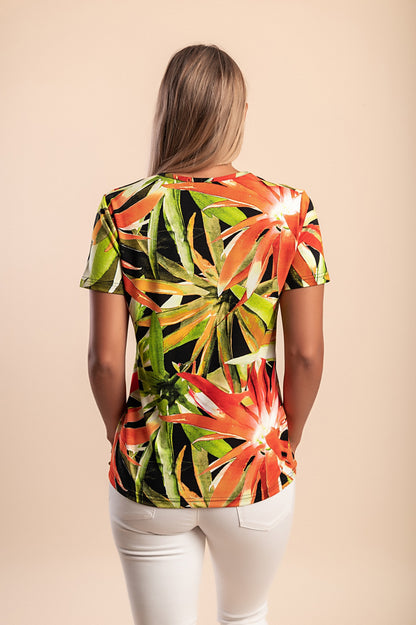 T-shirt stampata, blu