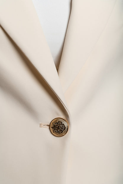 Blazer con collo classico, nero