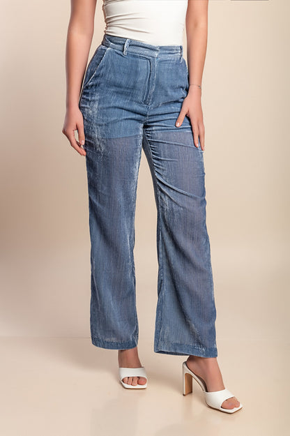 Pantaloni taglie forti, blu