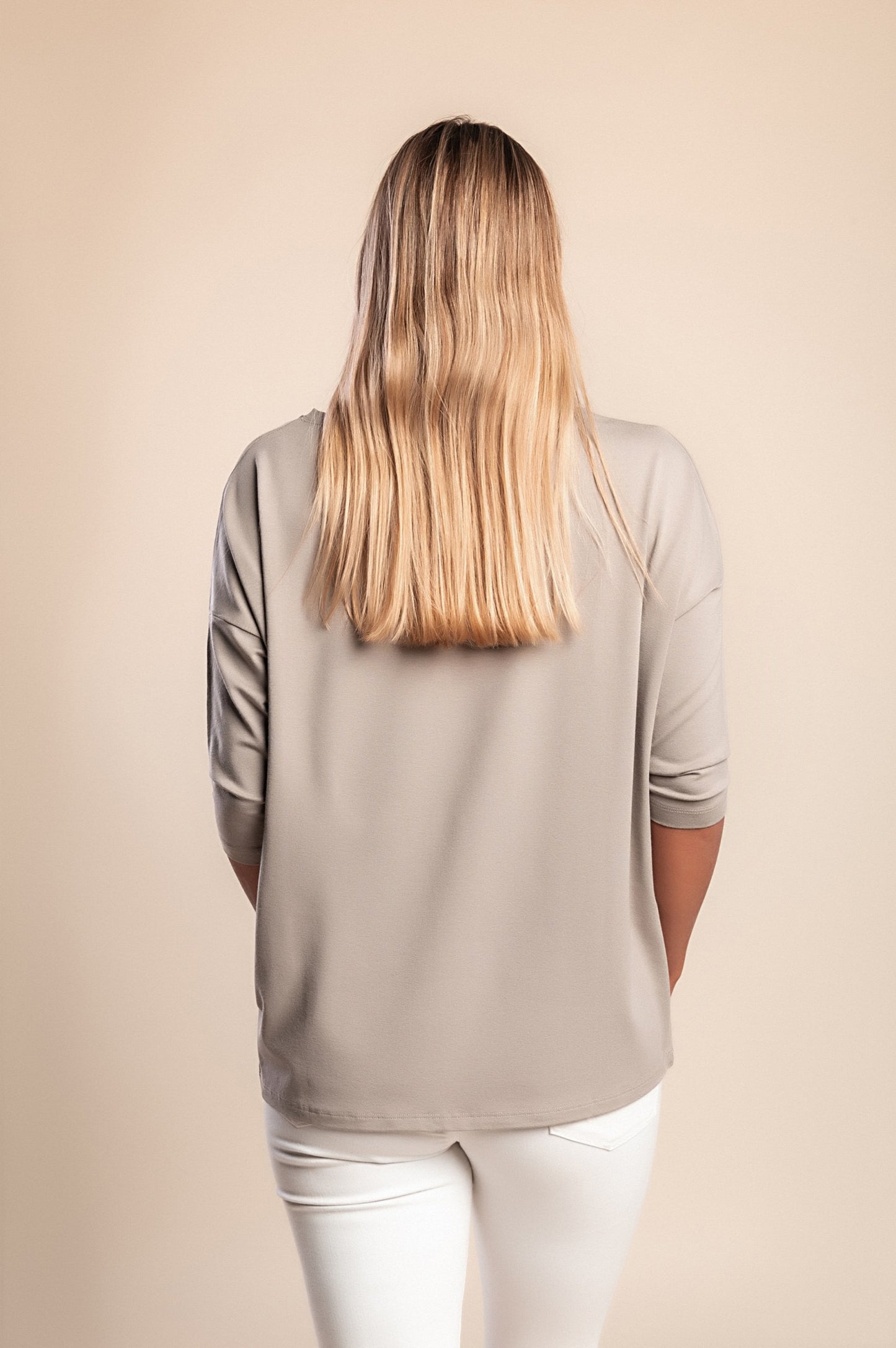 Maglietta a maniche 3/4, bianca