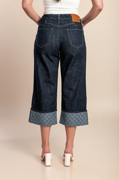 Jeans Capri, blu scuro