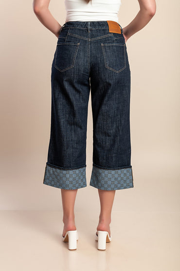 Jeans Capri, blu scuro