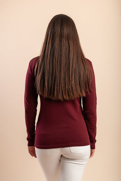 T-shirt a maniche lunghe con stampa, bianca