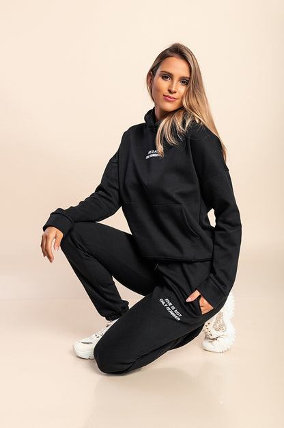 Tuta in cotone due pezzi, nera