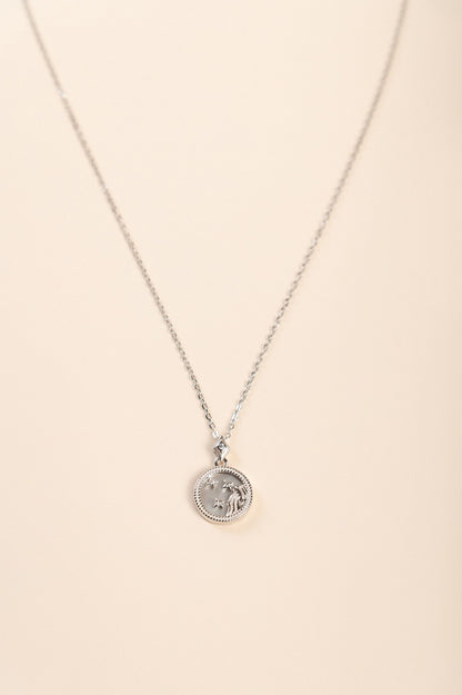 Collana con pendente, ACQUARIO, argento