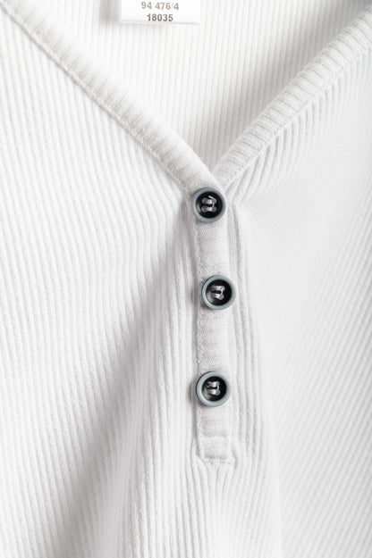 Camicia in cotone con bottoni, taglia comoda, bianca