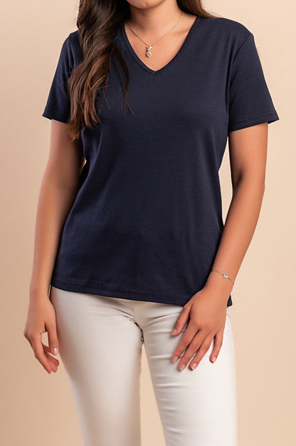 Maglietta in cotone, blu