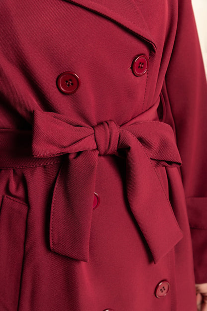 Trench elegante con bottoni, cammello
