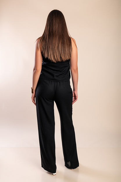 Set top e pantaloni lunghi, beige