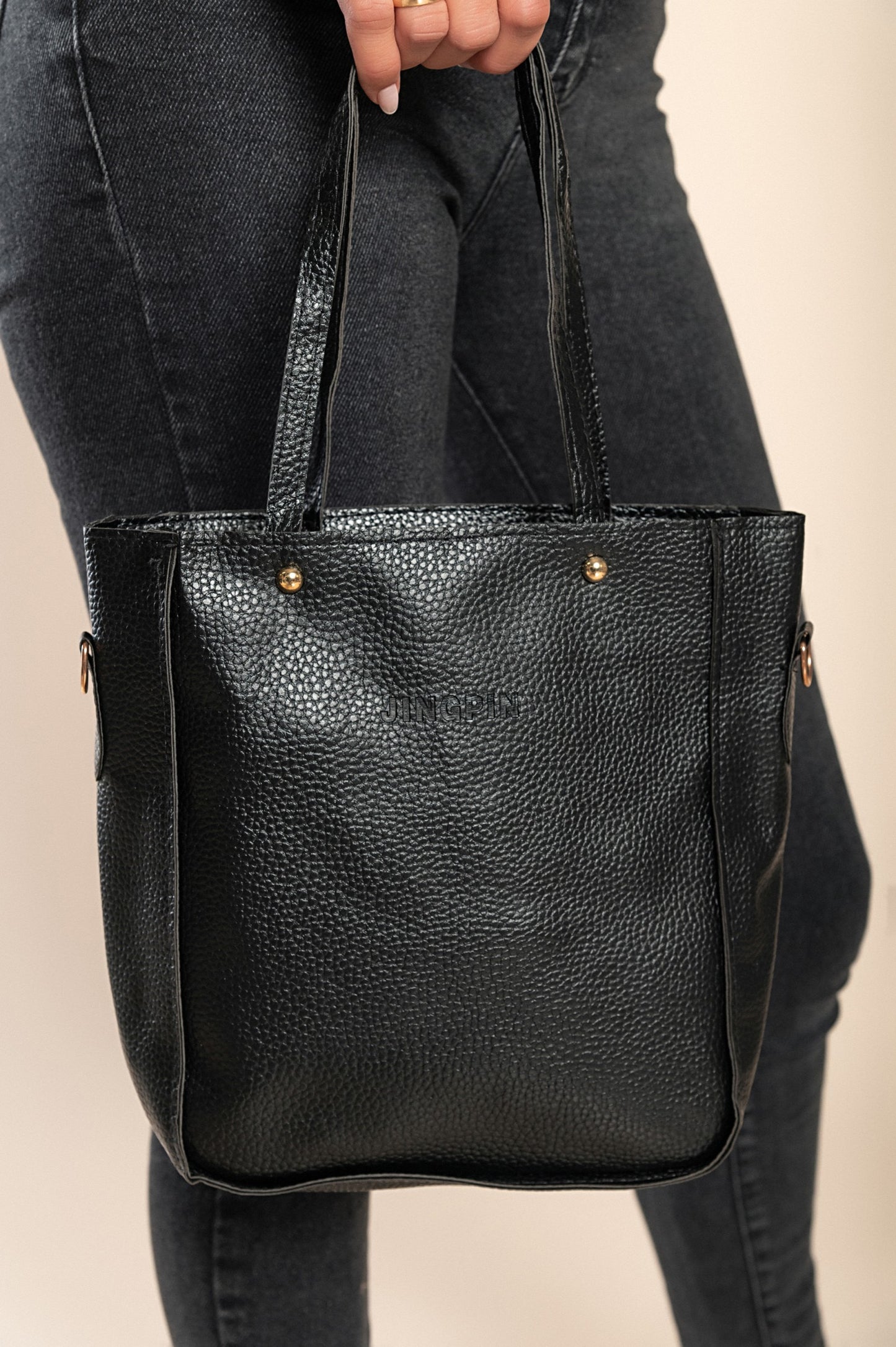 Set borsa e portafoglio 4 pezzi, nero