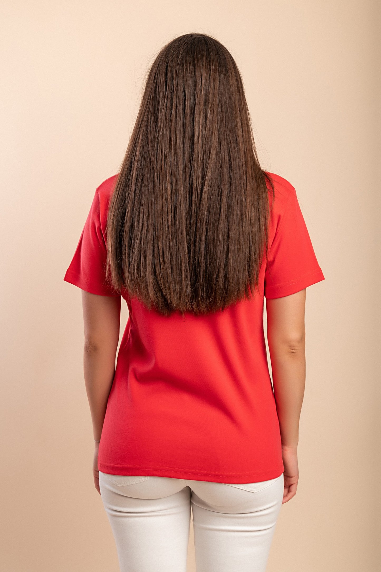 T-shirt in cotone con stampa, turchese