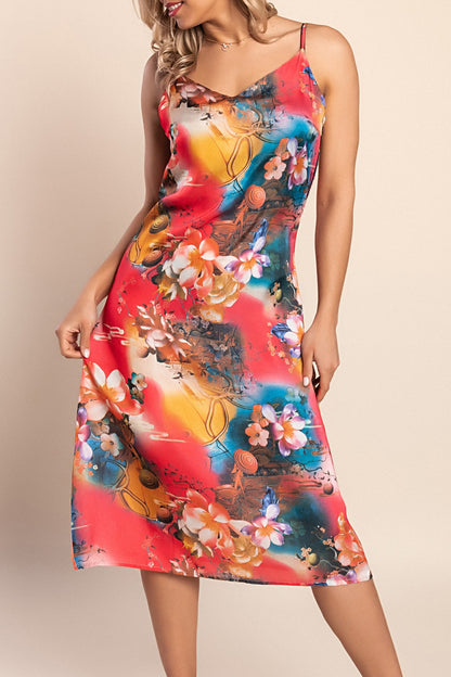 Mini abito con stampa, rosa