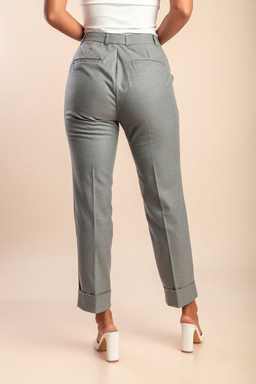 Pantaloni eleganti taglie forti, grigi