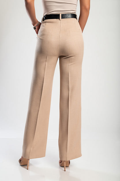Completo elegante blazer e pantaloni, beige
