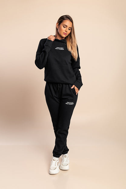 Tuta in cotone due pezzi, nera