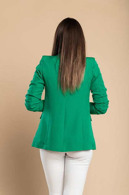 Blazer lungo con scollatura classica Turina, nero