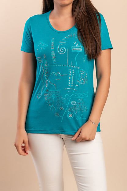 T-shirt stampata, arancione