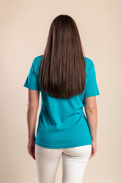 Maglietta girocollo taglie forti, nera