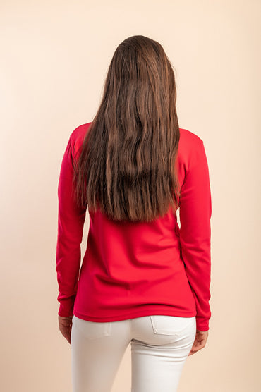 Maglia in cotone a maniche lunghe, rosa
