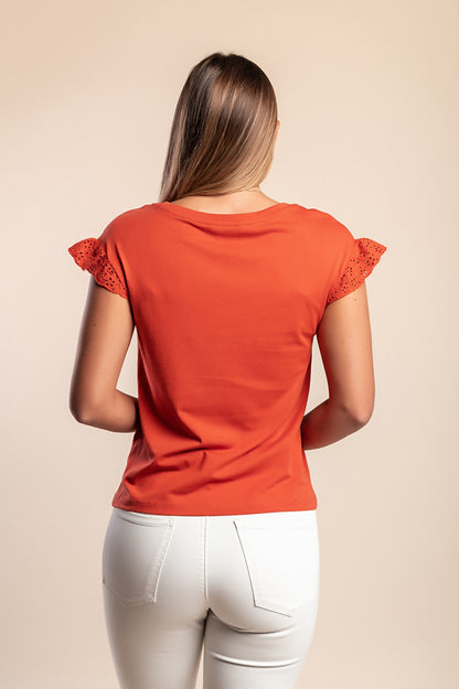 Maglietta di cotone, rossa