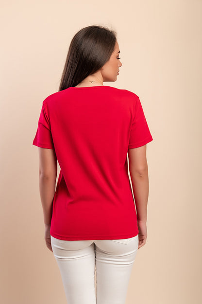 Maglietta di cotone, rossa
