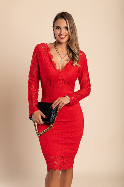 Vestito in pizzo Madily, nero