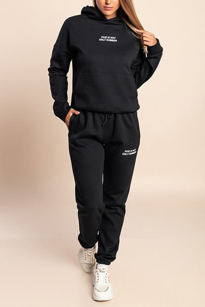 Tuta in cotone due pezzi, nera