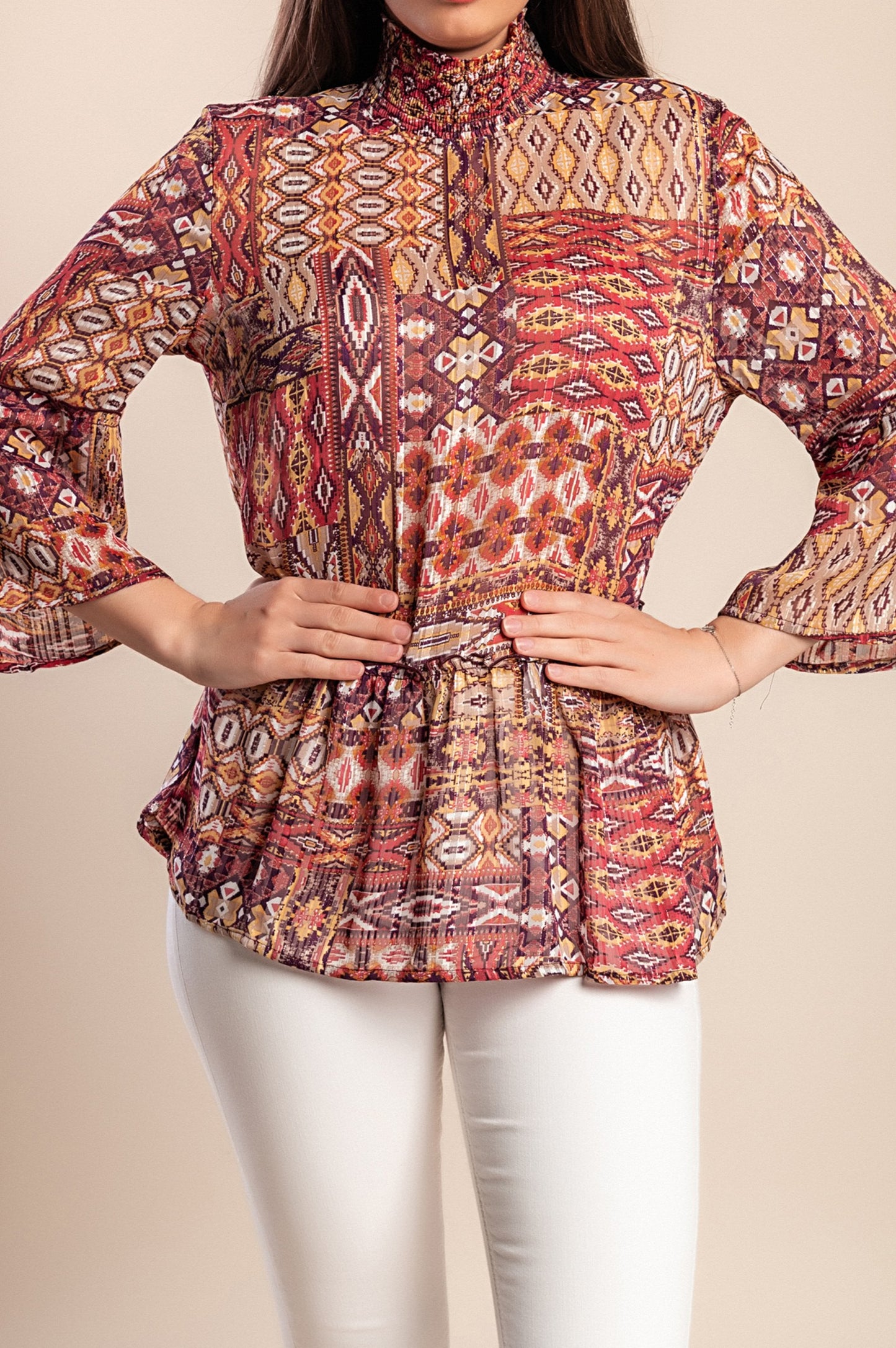 Camicetta stampata, viola