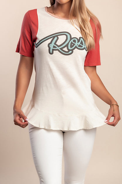 Maglietta in cotone, beige