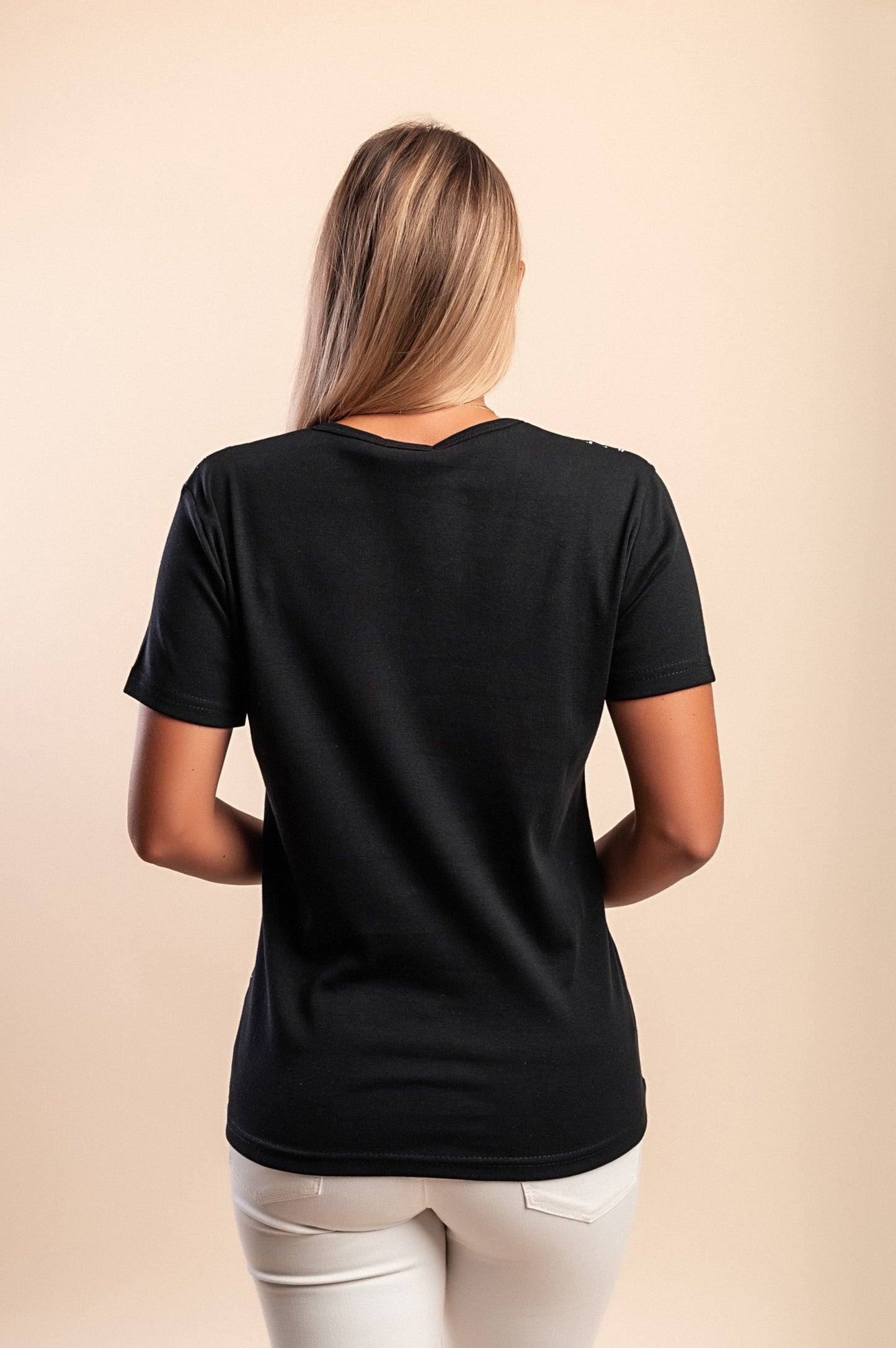 T-shirt in cotone con stampa, blu scuro