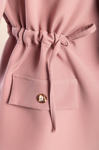 Completo elegante blazer e pantaloni, rosa chiaro