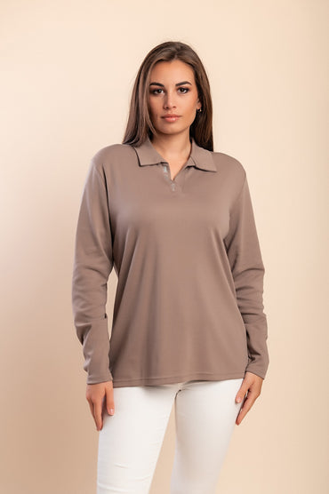 Maglietta a maniche lunghe, beige