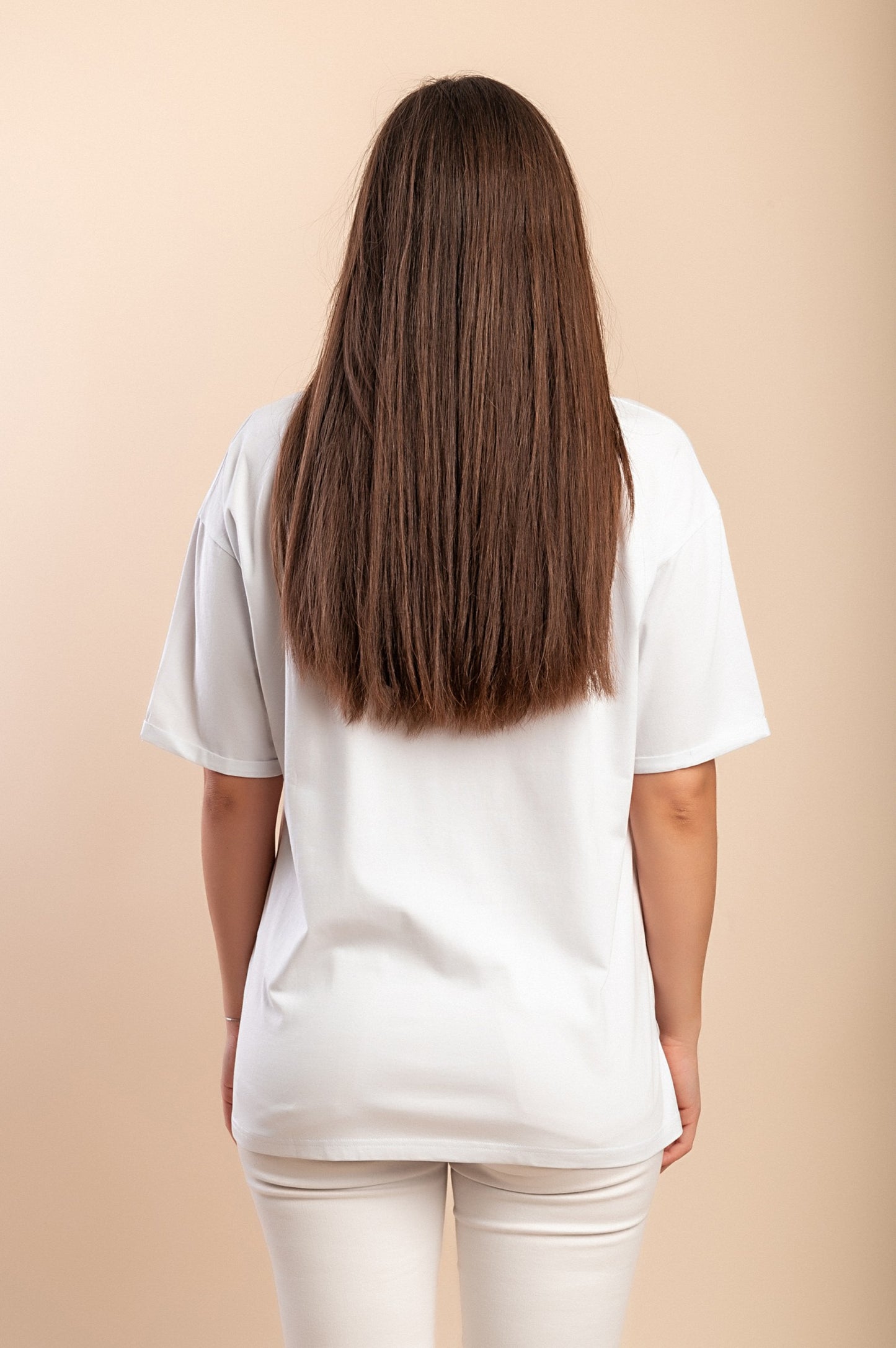 T-shirt in cotone con stampa, bianca