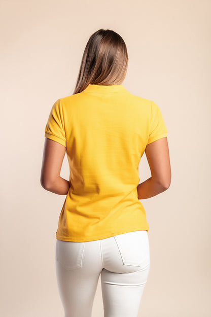 Polo in cotone, gialla