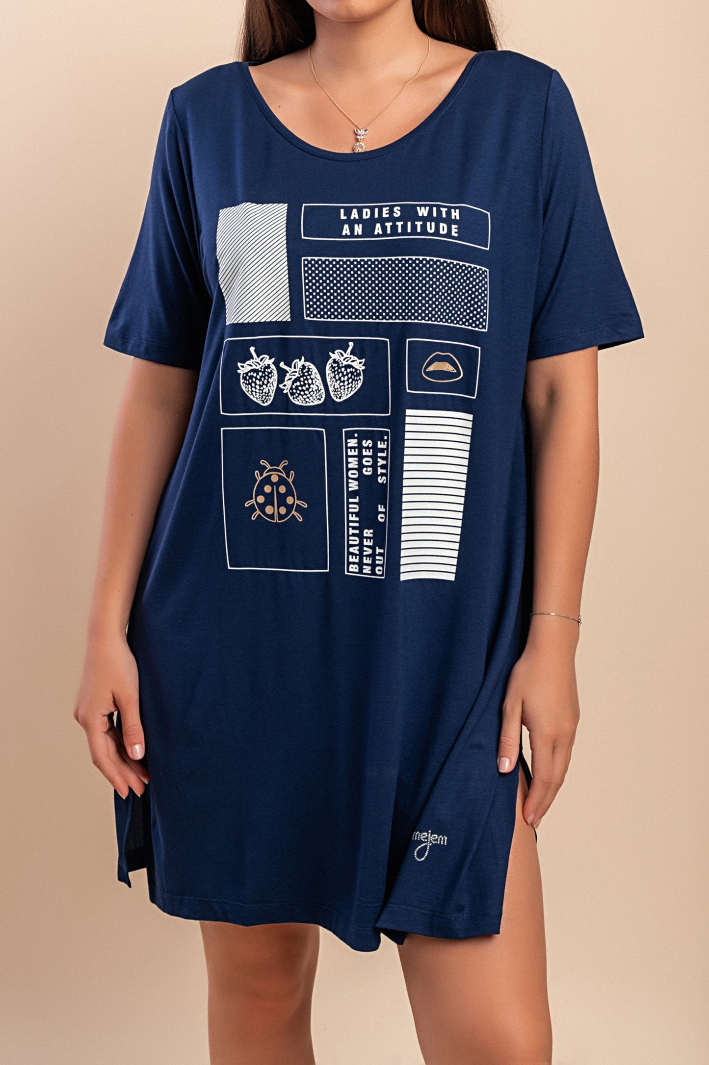 Tunica stampata, nera