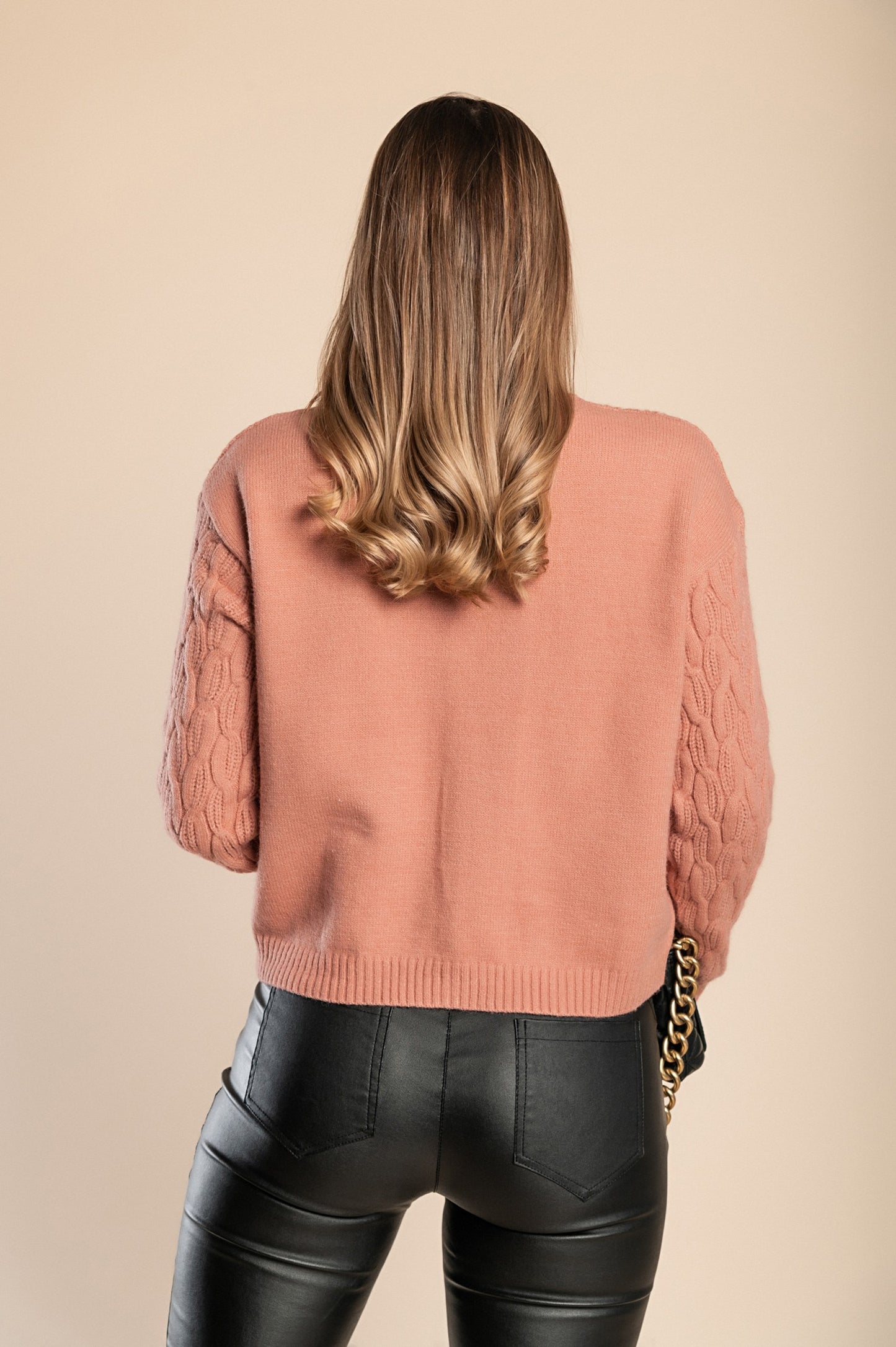 Maglia dolcevita, rosa