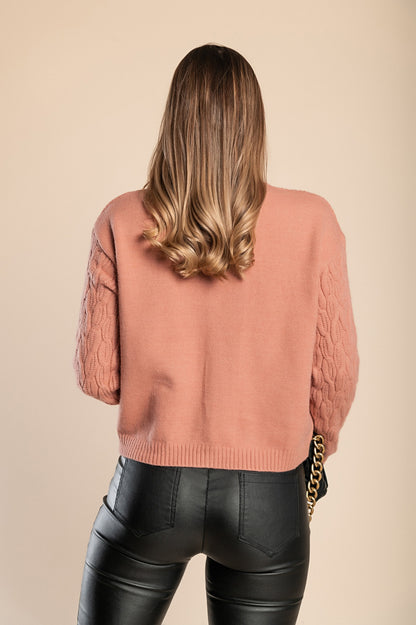 Maglia dolcevita, rosa