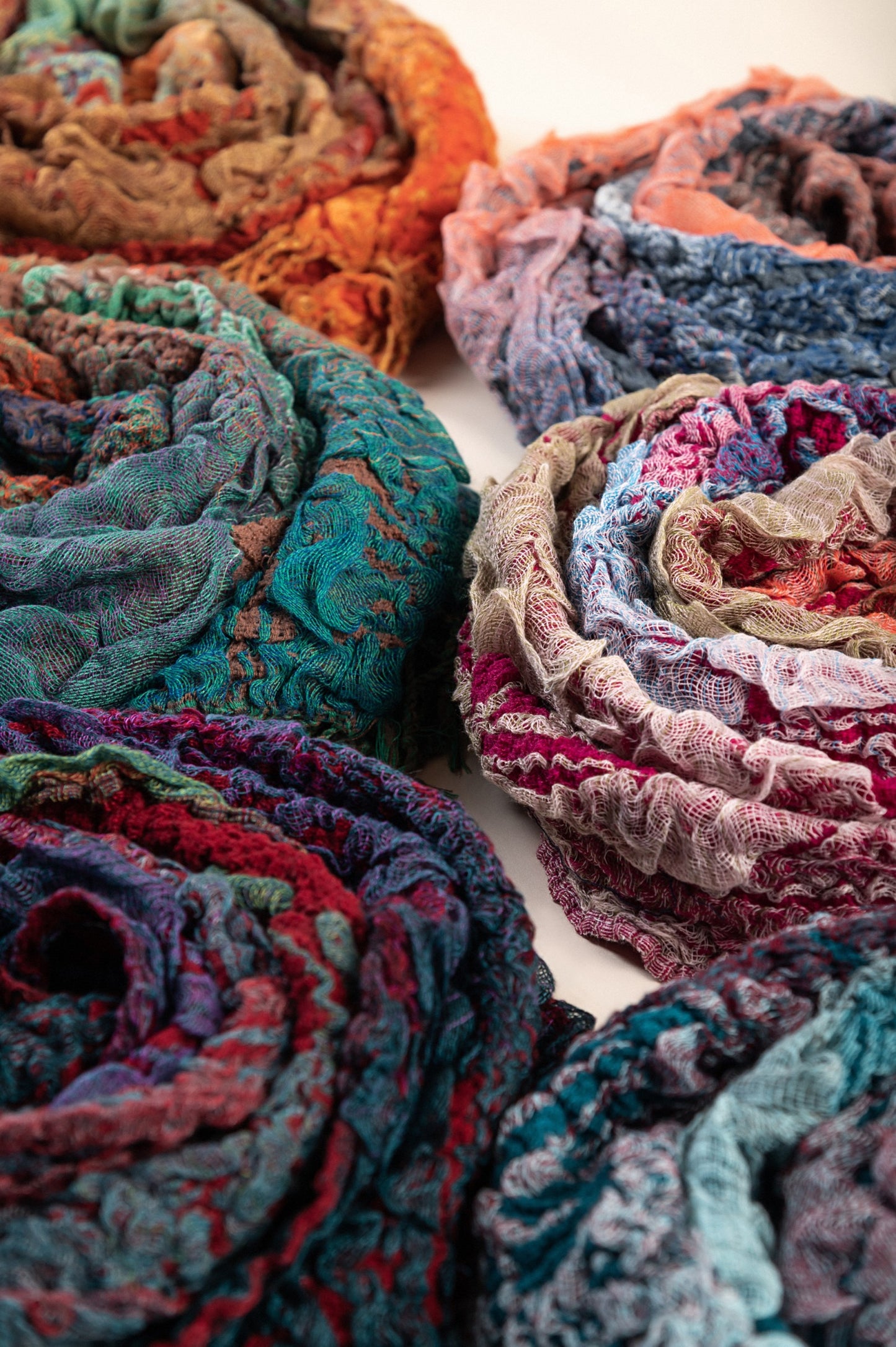 Set di 6 sciarpe, multicolore