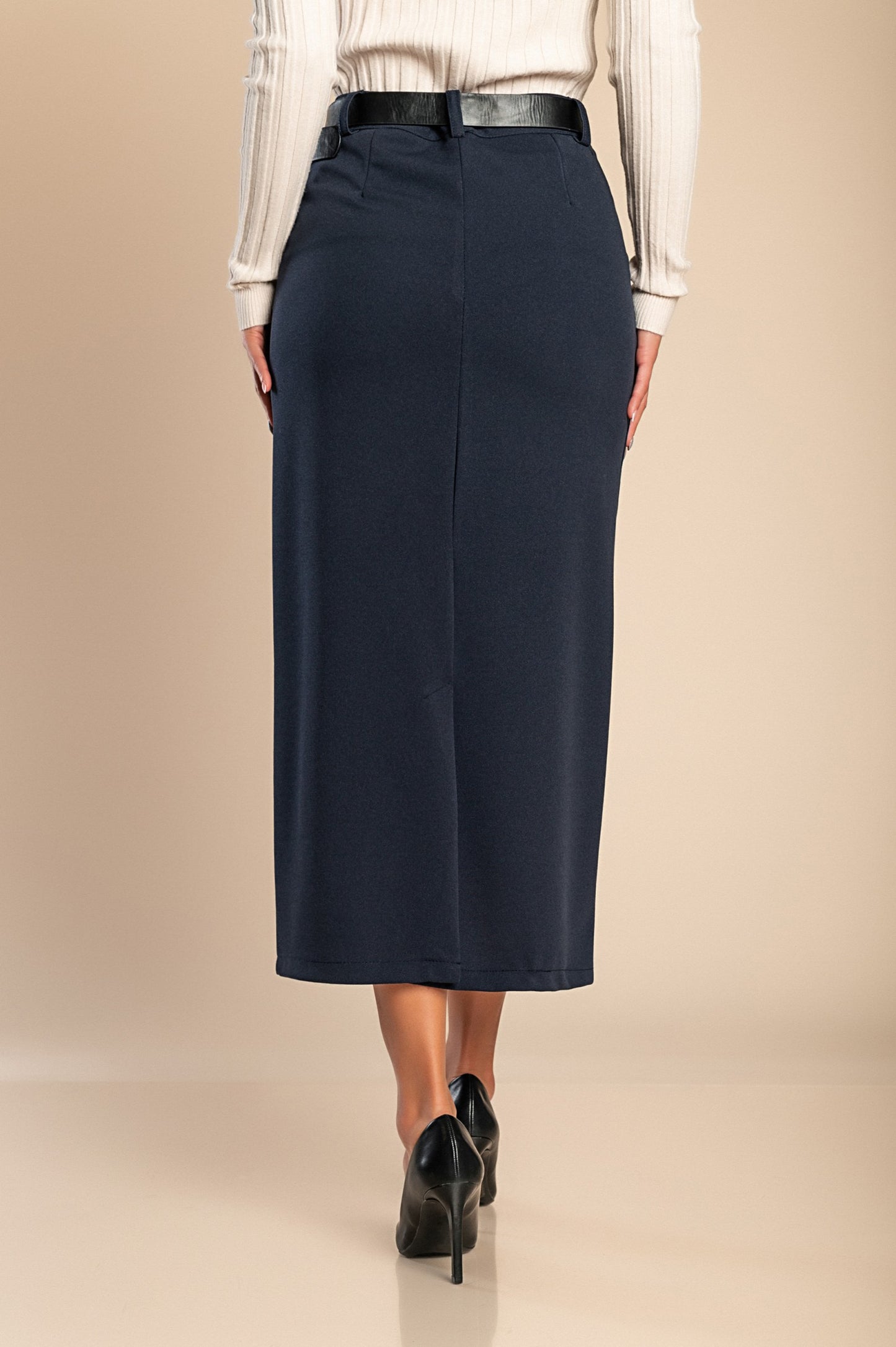 Gonna midi elegante, blu