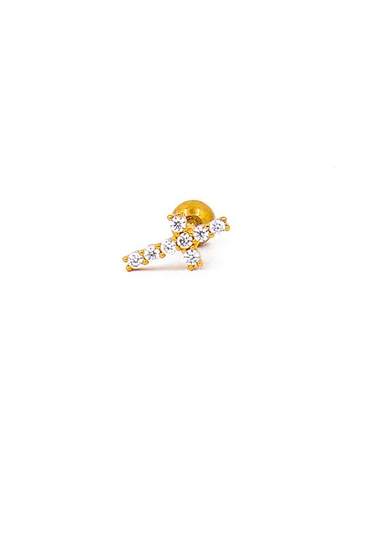Mini orecchino elegante, colore oro.
