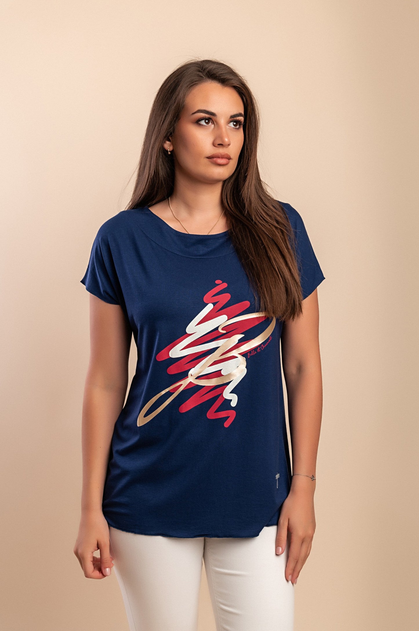 T-shirt stampata, bianca