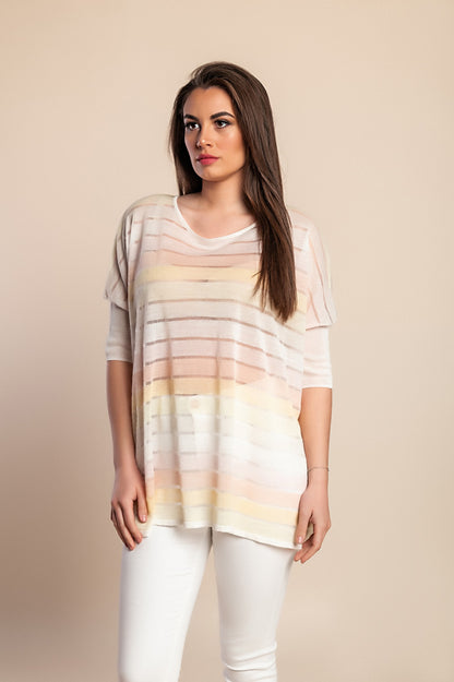 Top trasparente, crema