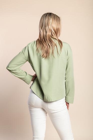 Camicia a maniche lunghe, verde chiaro