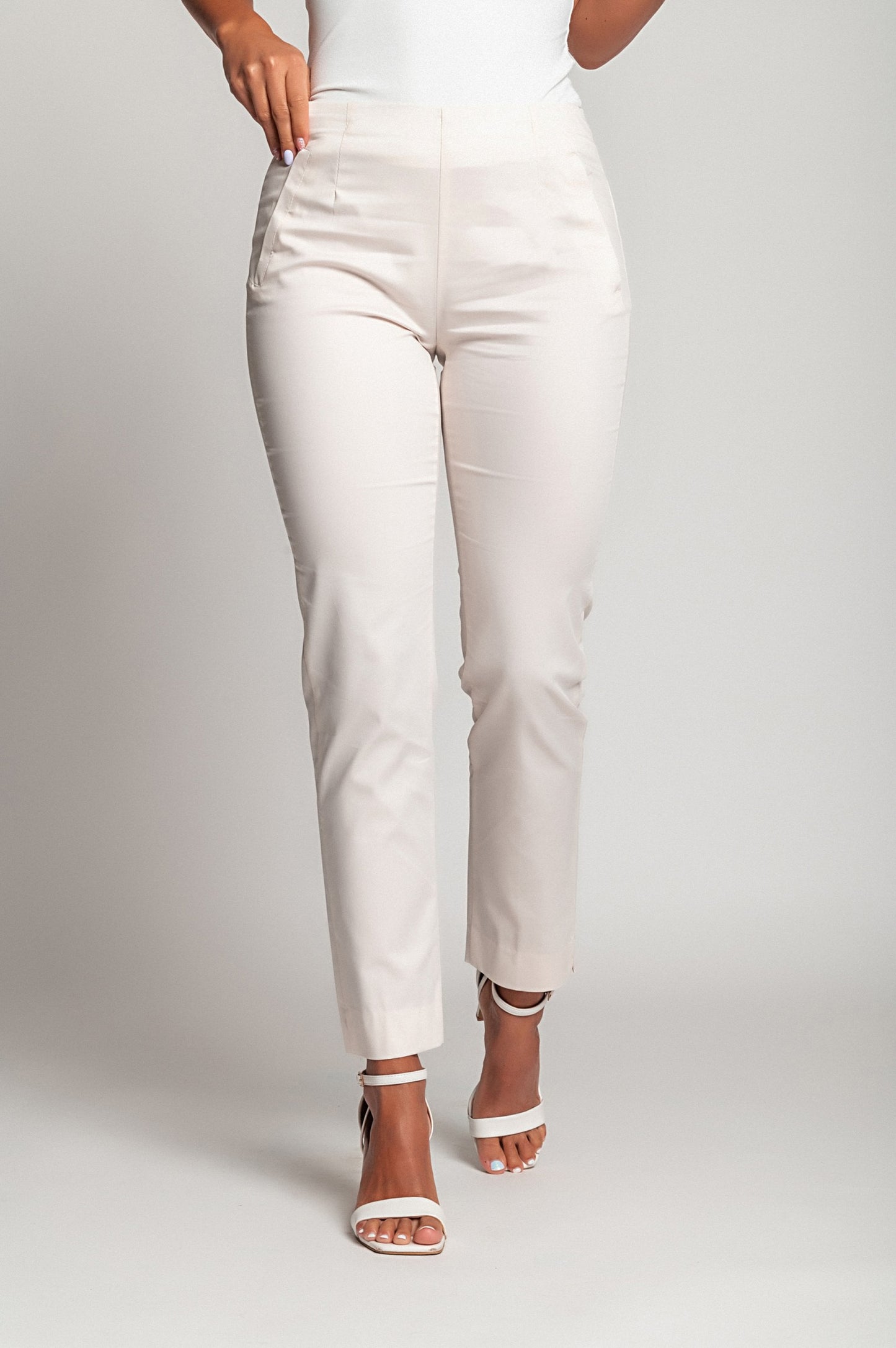 Pantaloni skinny in cotone, neri