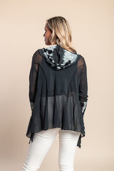 Cardigan trasparente, oliva