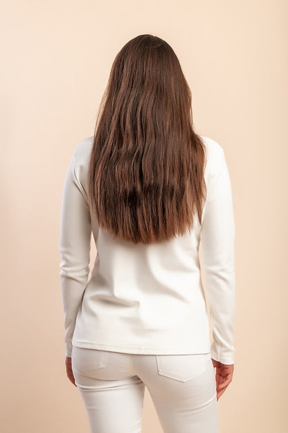Maglia in cotone a maniche lunghe, verde