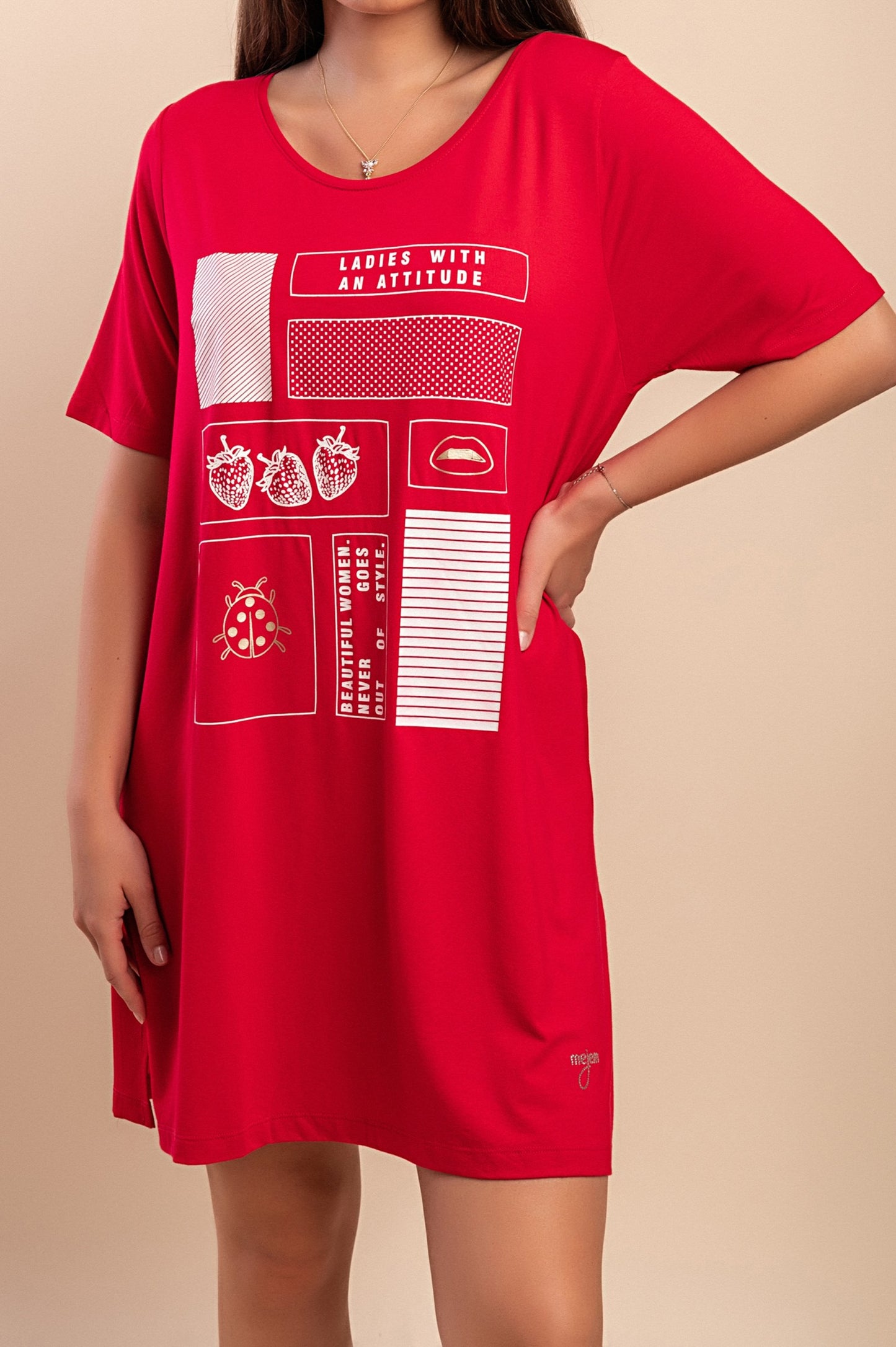 Tunica stampata, nera