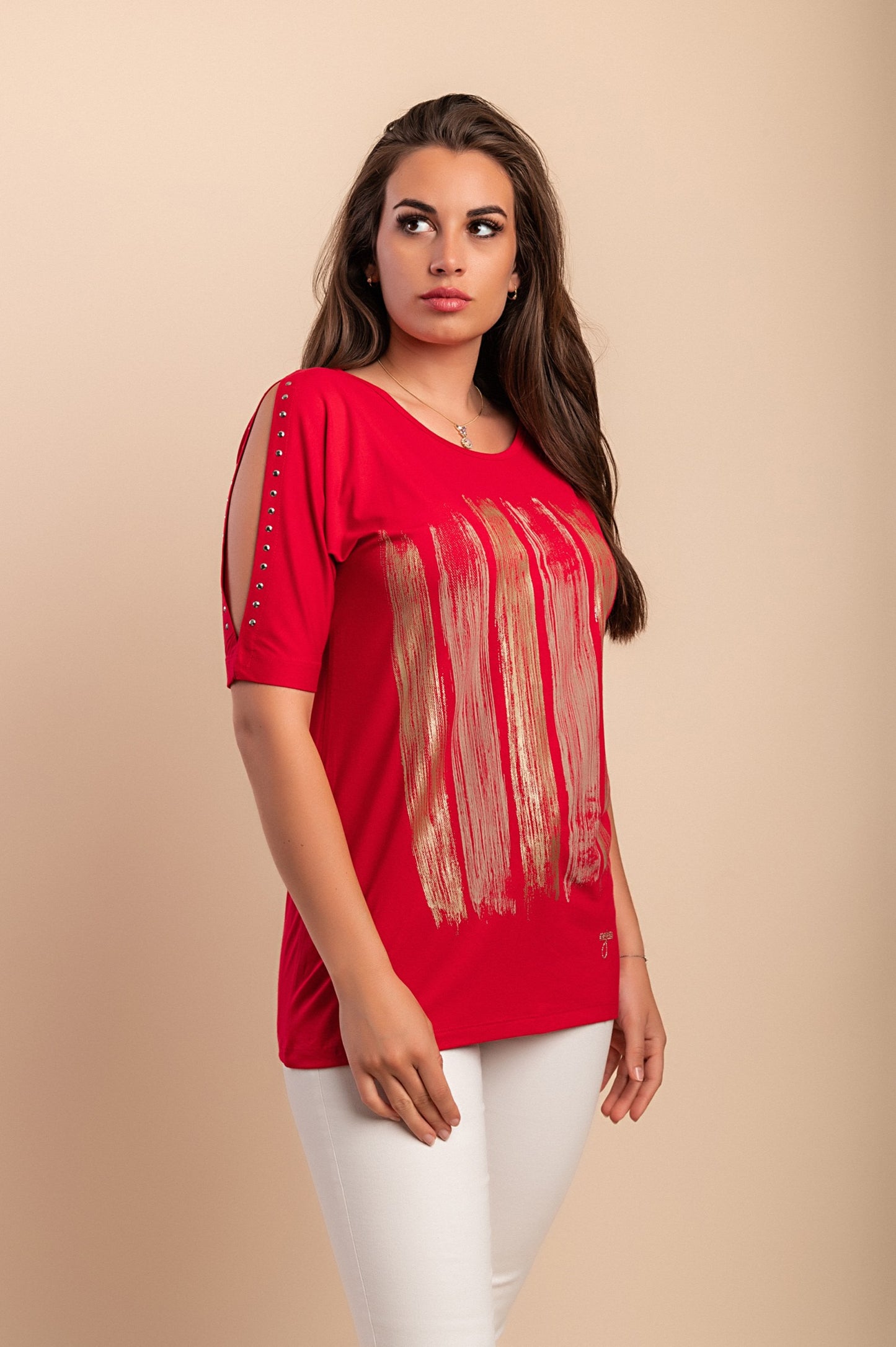 Maglietta stampata, rossa