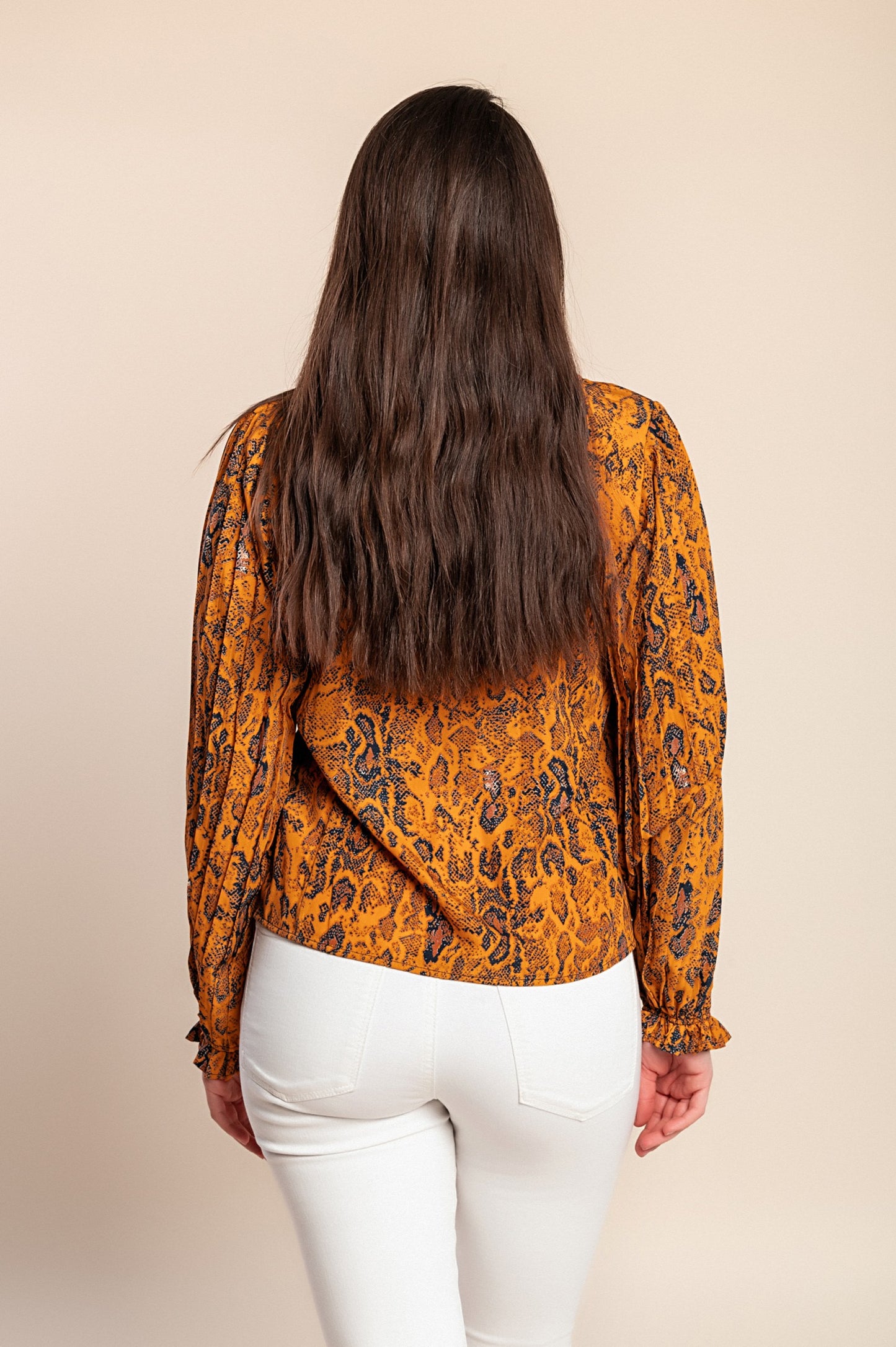 Camicetta stampata, senape